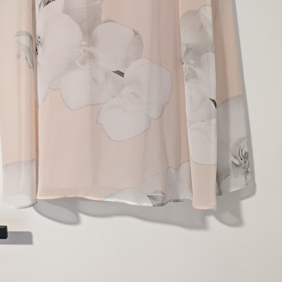 Calvin Klein Blush Pink Floral Shift Dress, Size 8 - Picture 3 of 6